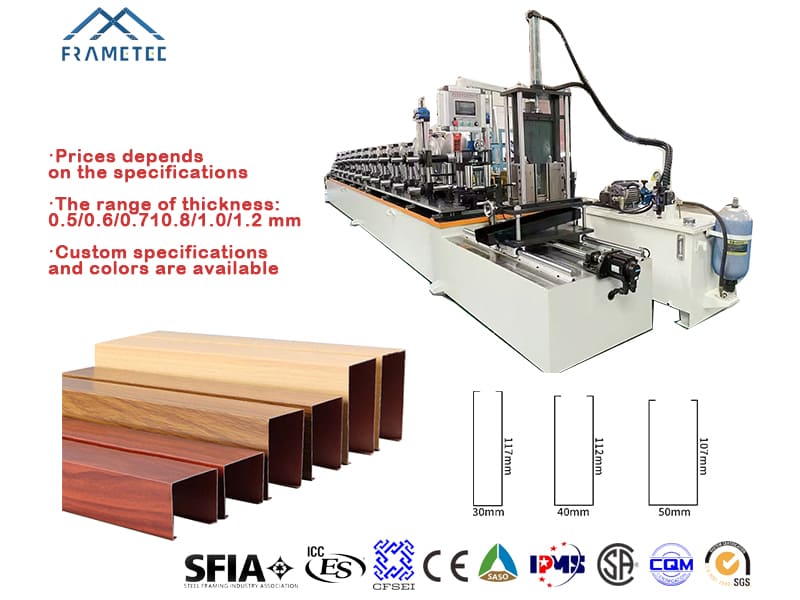 Automatic Baffle Ceiling Roll Forming Machine