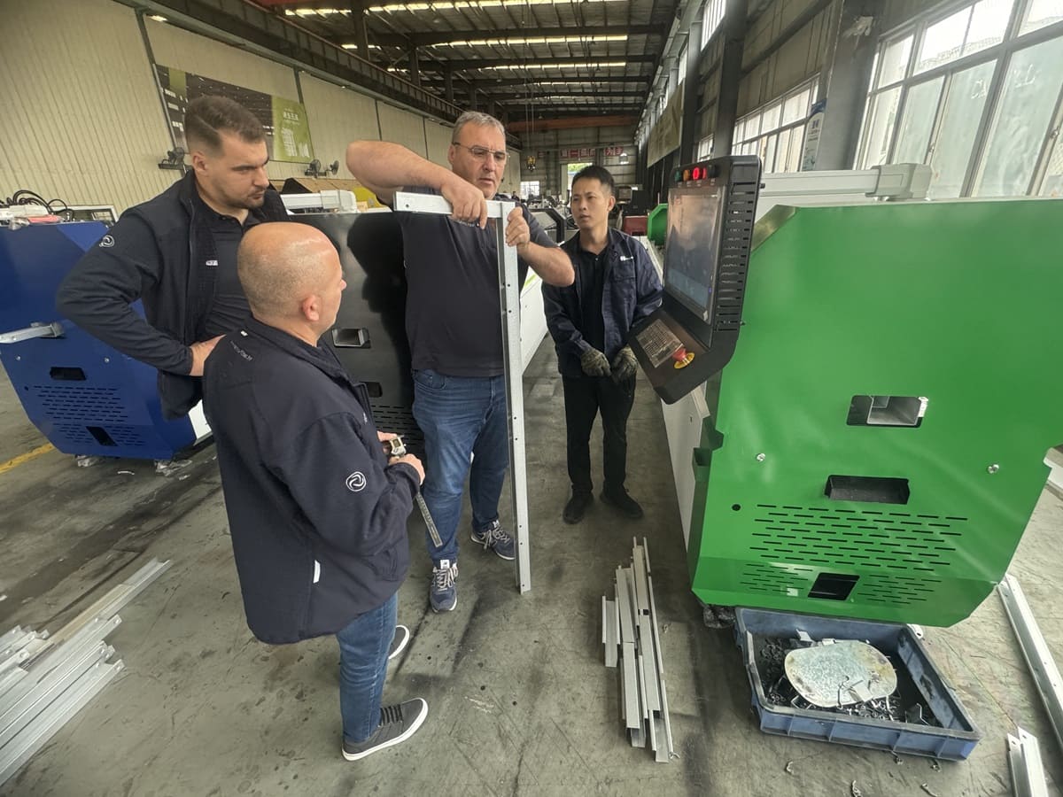 Customer On-Site Visit for Top Hat Machine and C89 Light Steel Frame Machine